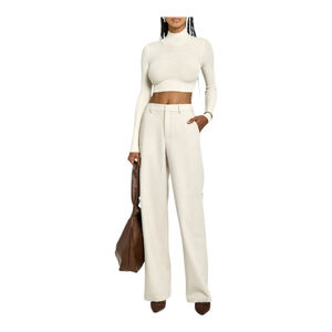 Caara NWT Aster Dress Pant in Cream